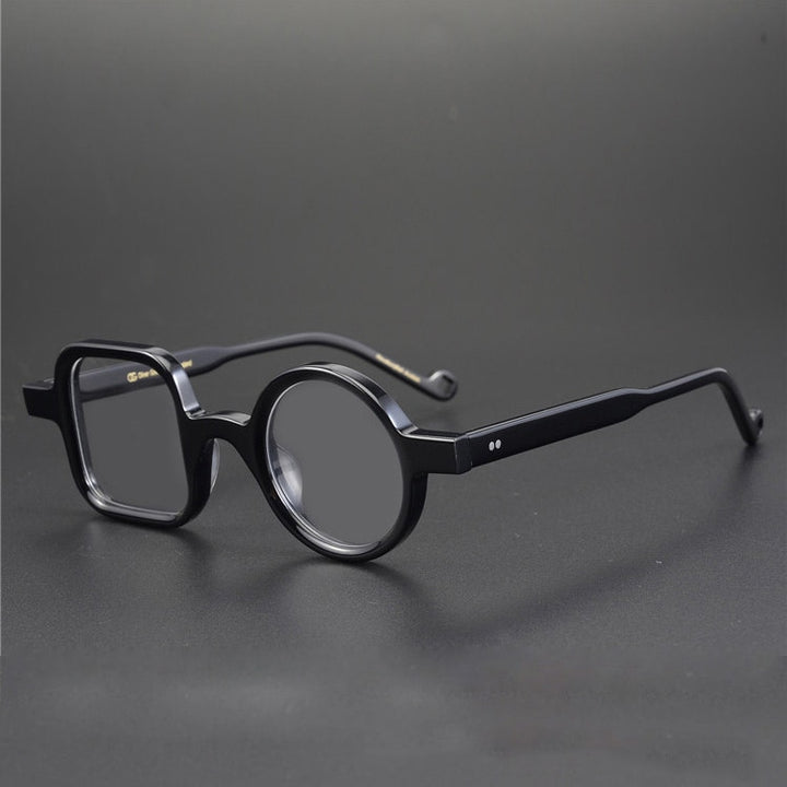CCspace Unisex Full Rim Round/ Square Acetate Frame Eyeglasses 49307 Full Rim CCspace Black