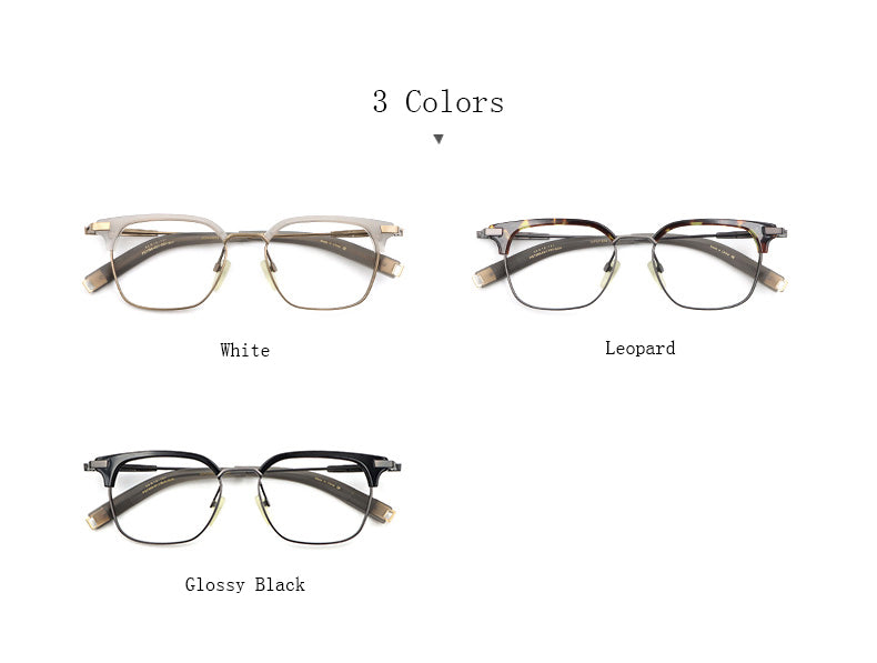 Hdcrafter Unisex Full Rim Square Titanium Frame Eyeglasses Ps7399 Full Rim Hdcrafter Eyeglasses