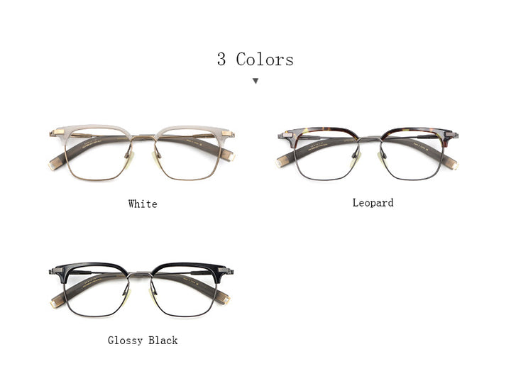 Hdcrafter Unisex Full Rim Square Titanium Frame Eyeglasses Ps7399 Full Rim Hdcrafter Eyeglasses