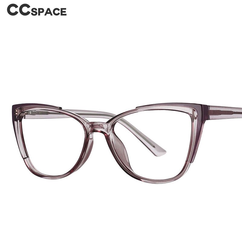 CCspace Unisex Full Rim Square Cat Eye Tr 90 Titanium Frame Eyeglasses 53103 Full Rim CCspace