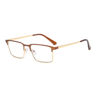 Ralferty Men's Full Rim Square Acetate Alloy Eyeglasses F95899 Full Rim Ralferty C6 Bronze China