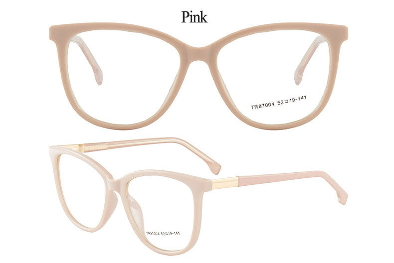 Hotony Woman's Full Rim Cat Eye TR 90 Resin Alloy Frame Eyeglasses 7004 Full Rim Hotony