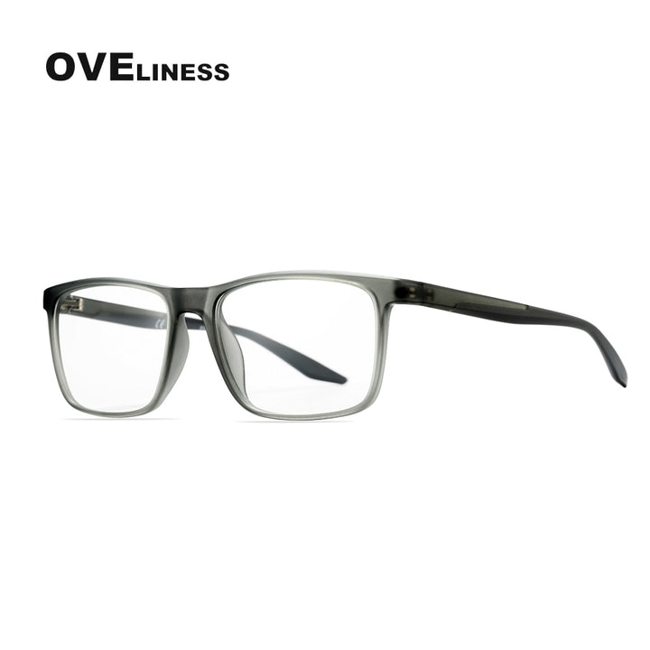Oveliness Unisex Full Rim Square Tr 90 Titanium Eyeglasses Ol71p32 Full Rim Oveliness grey