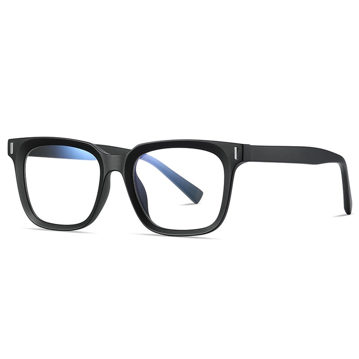 Gmei Unisex Full Rim TR 90 Titanium Square Frame Eyeglasses 2091 Full Rim Gmei Optical C4 Matte Black  
