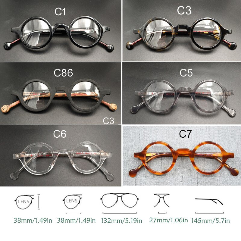 Yujo Unisex Full Rim Round Reading Glasses Acetate Y031 Reading Glasses Yujo