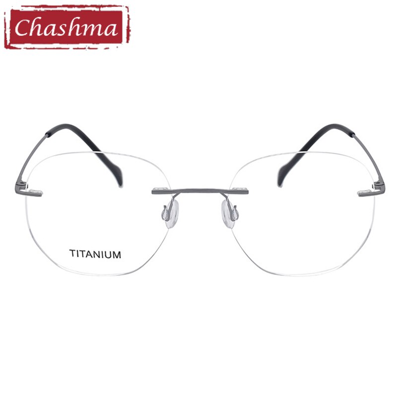 Chashma Unisex Rimless Round Titanium Eyeglasses 5010 Rimless Chashma