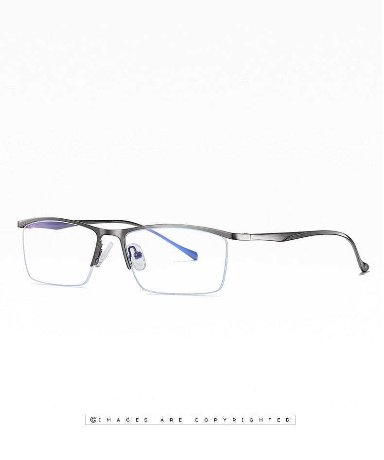Yimaruili Men's Semi Rim Alloy Frame Eyeglasses 5910 Semi Rim Yimaruili Eyeglasses