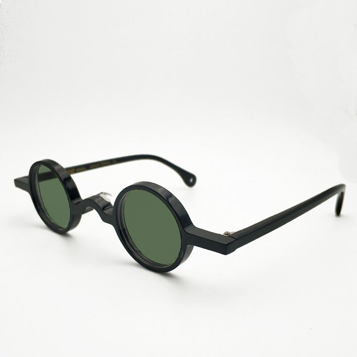 Yujo Men's Acetate Round Full Rim Polarized Sunglasses P001 Sunglasses Yujo