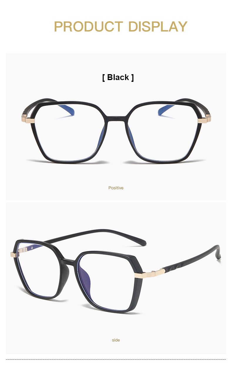 Hotony Women's Full Rim Geometric Acetate Frame Eyeglasses 1530 Full Rim Hotony