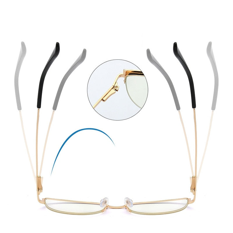 Hotony Women's Full Rim Cat Eye Alloy Frame Eyeglasses 95679 Full Rim Hotony