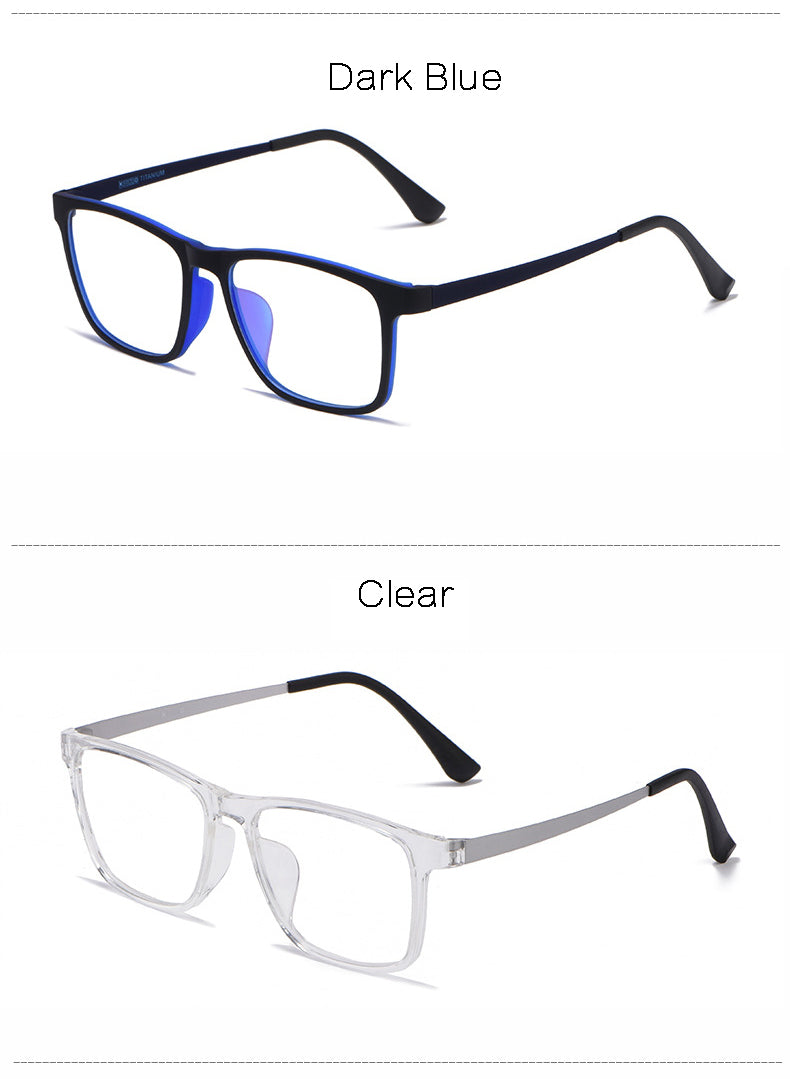 Hotony Unisex Full Rim Square TR 90 Resin Frame Eyeglasses Hr3068 Full Rim Hotony