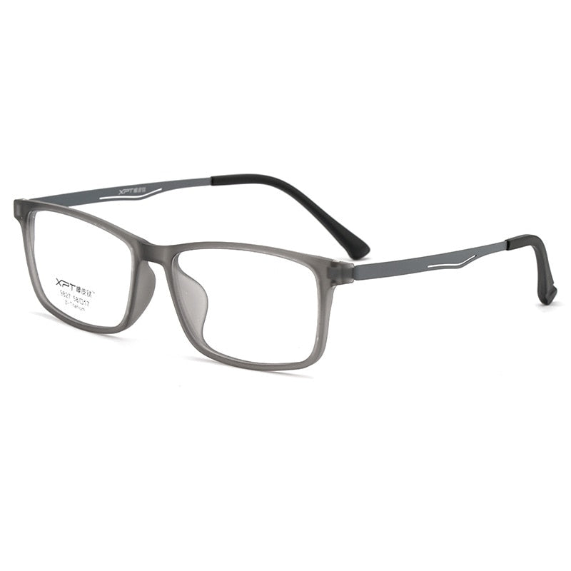 Yimaruili Men's Full Rim Titanium Frame Eyeglasses 9827 Full Rim Yimaruili Eyeglasses Gray