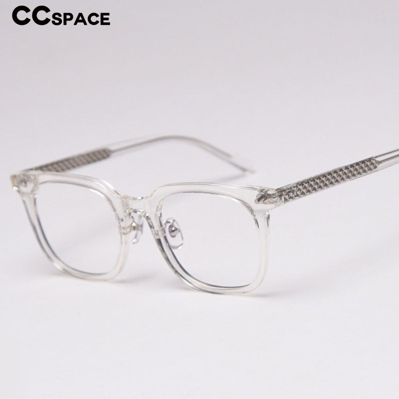 CCspace Unisex Full Rim Square Tr 90 Titanium Frame Eyeglasses 47398 Full Rim CCspace