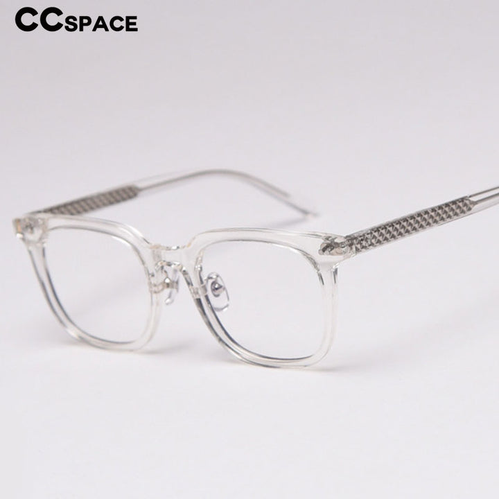 CCspace Unisex Full Rim Square Tr 90 Titanium Frame Eyeglasses 47398 Full Rim CCspace