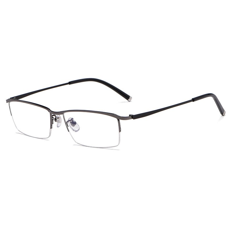 Hotochki Men's Semi Rim Alloy Frame Eyeglasses Z17003 Semi Rim Hotochki gray