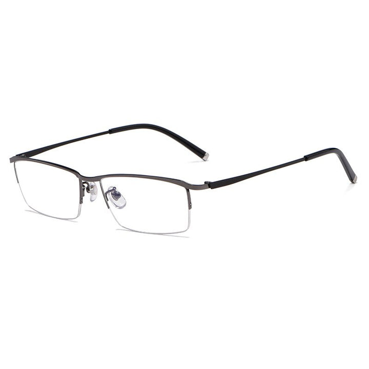 Hotochki Men's Semi Rim Alloy Frame Eyeglasses Z17003 Semi Rim Hotochki gray