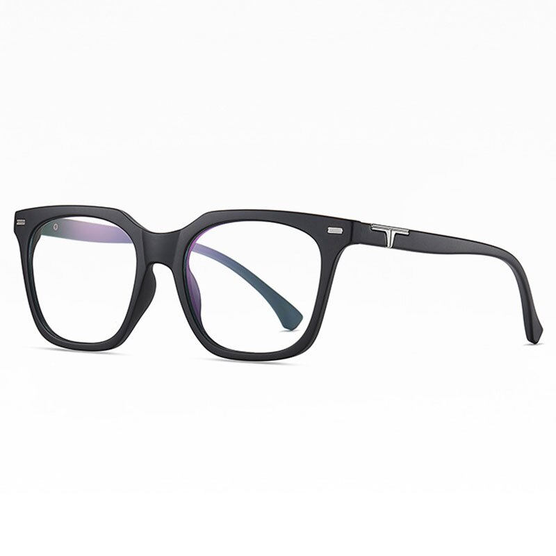 Hotochki Unisex Full Rim Big Square Tr 90 Eyeglasses St6915 Full Rim Hotochki Matte Black C33-P81