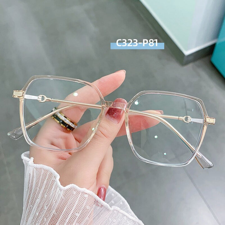 Hotony Women's Full Rim TR 90 Resin Square Frame Eyeglasses Lk303 Full Rim Hotony C323-P81