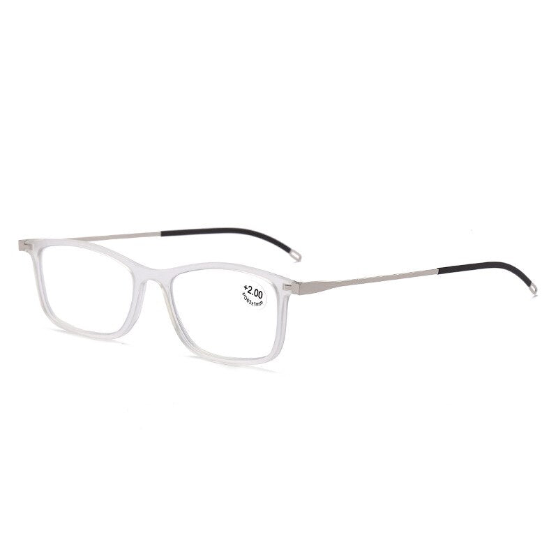 Unisex Full Rim Alloy Frame Anti Blue Light Lens Reading Glasses Xx666 Reading Glasses Bclear +100 Clear