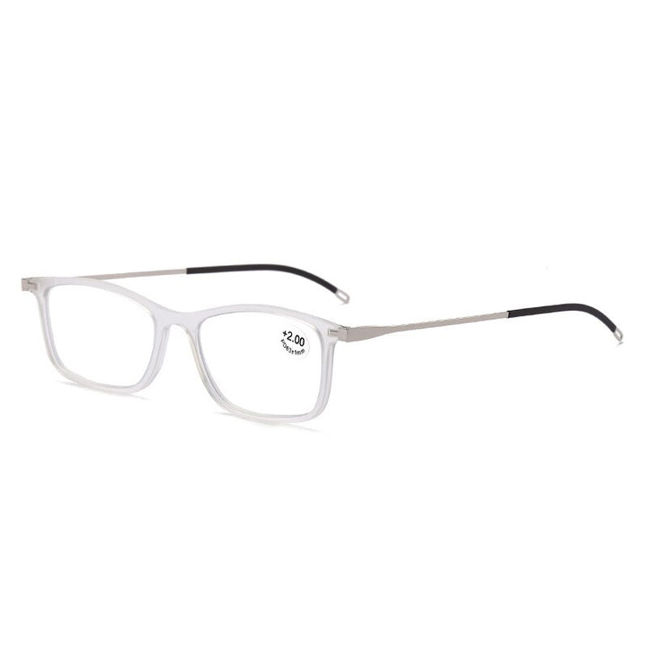 Unisex Full Rim Alloy Frame Anti Blue Light Lens Reading Glasses Xx666 Reading Glasses Bclear +100 Clear