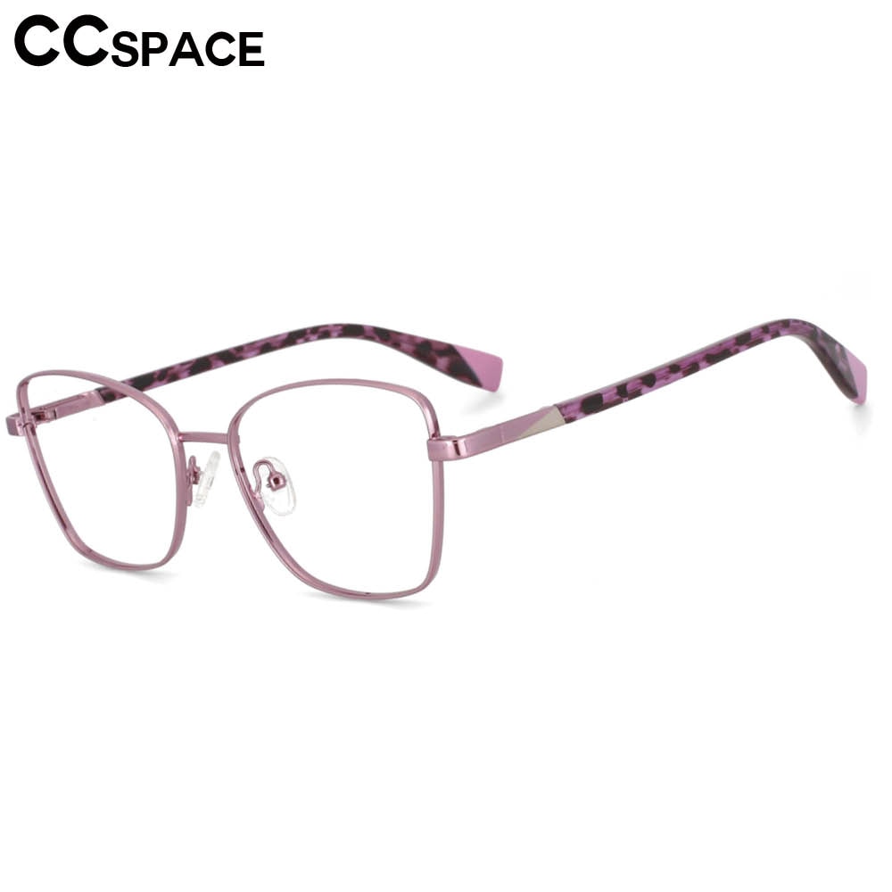 CCspace Women's Full Rim Square Alloy Frame Eyeglasses 53704 Full Rim CCspace