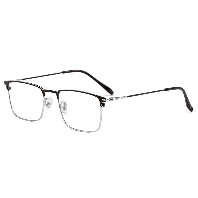 Reven Jate Men's Full Rim Square Alloy Eyeglasses 0606 Full Rim Reven Jate