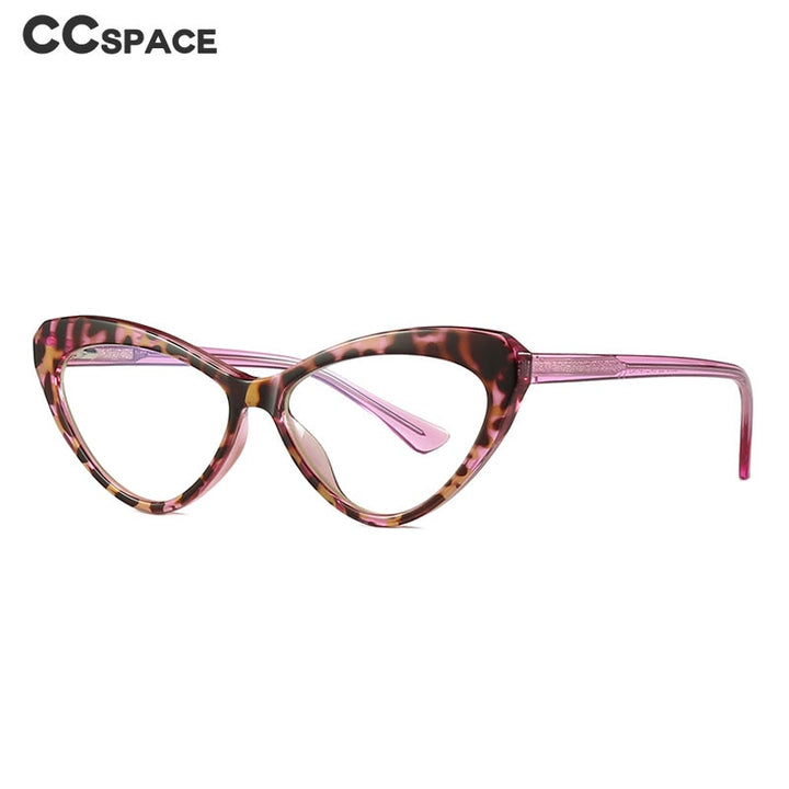 CCspace Unisex Full Rim Cat Eye Tr 90 Titanium Frame Eyeglasses 47532 Full Rim CCspace