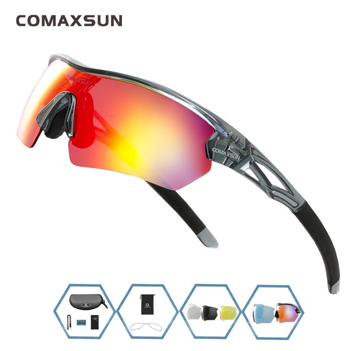 Comaxsun Unisex Polarized Tr 90 Sunglasses Rectangular STS821 Sunglasses Comaxsun Gray Black