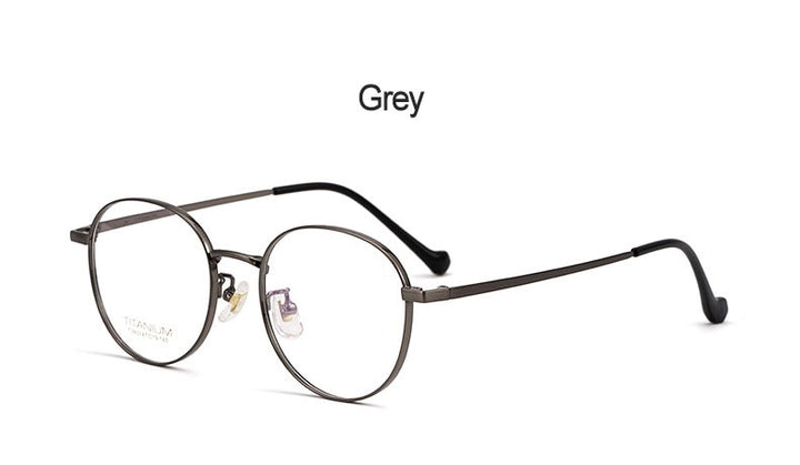 Hotochki Unisex Full Rim Polygon Beta Titanium Frame Eyeglasses 3933 Full Rim Hotochki