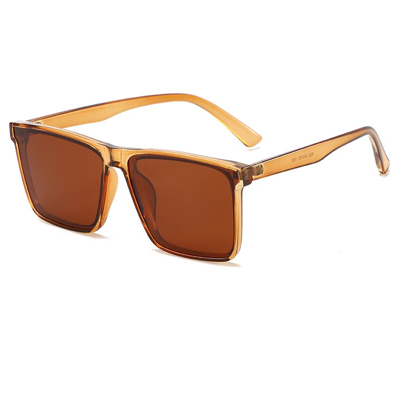 KatKani Men's Full Rim TR 90 Resin Square Frame Polarized Sunglasses K808 Sunglasses KatKani Sunglasses Brown Other 