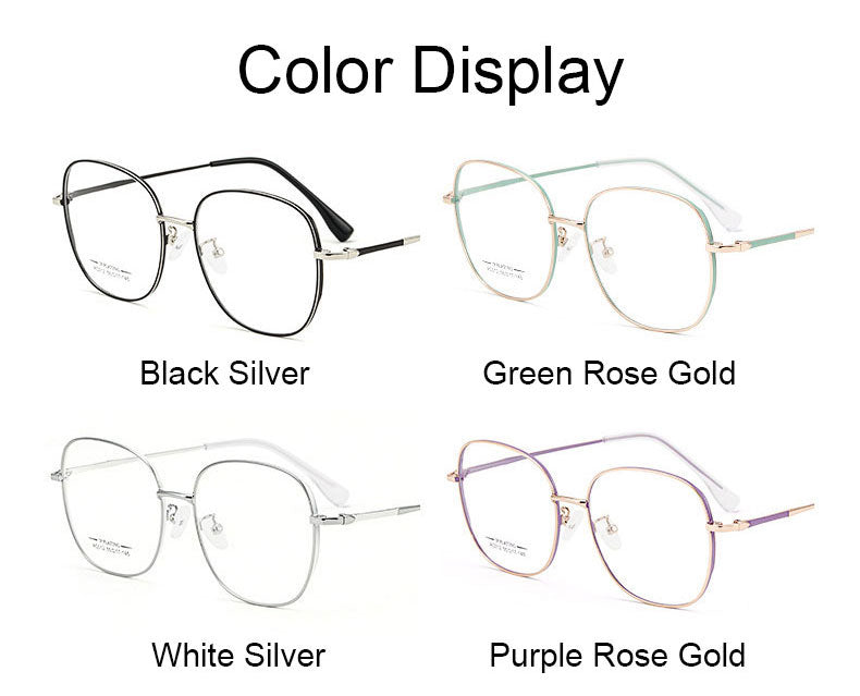 Hotony Unisex Full Rim Aluminum Magnesium Alloy Frame Eyeglasses AC012 Full Rim Hotony