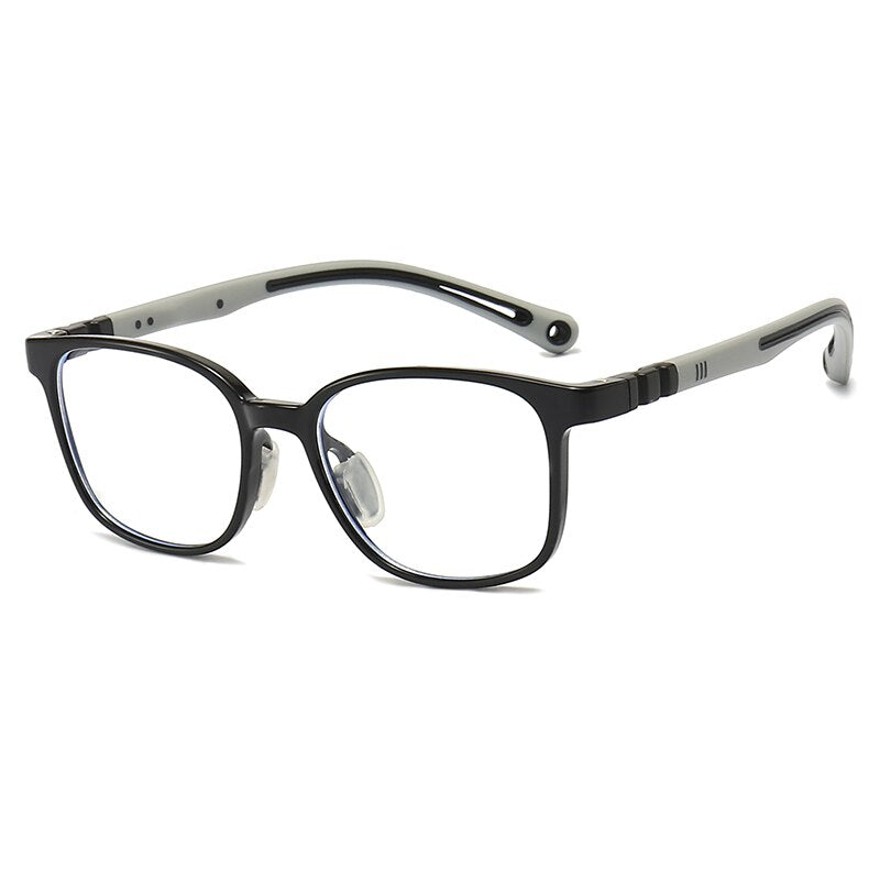 Oveliness Unisex Children's Full Rim Square Tr 90 Titanium Eyeglasses Trd101 Full Rim Oveliness