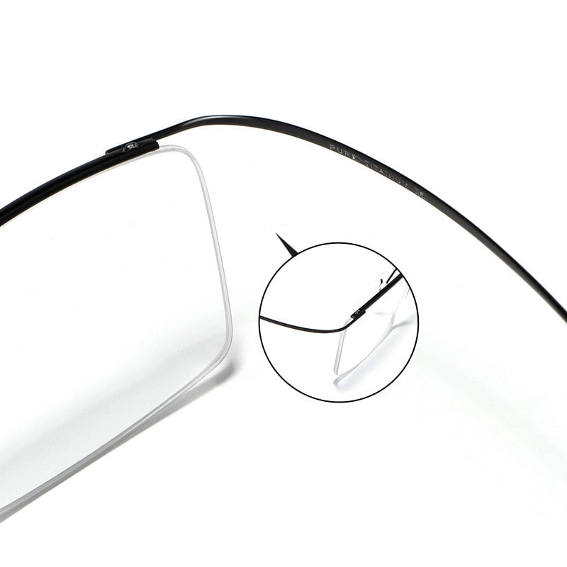 Yimaruili Men's Semi Rim Hinge Free β Titanium Frame Eyeglasses 30004 Semi Rim Yimaruili Eyeglasses