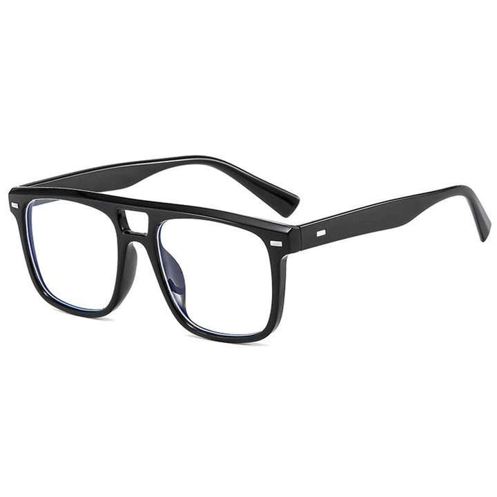 Hotochki Unisex Full Rim PC Plastic Resin Frame Eyeglasses 3510 Full Rim Hotochki black