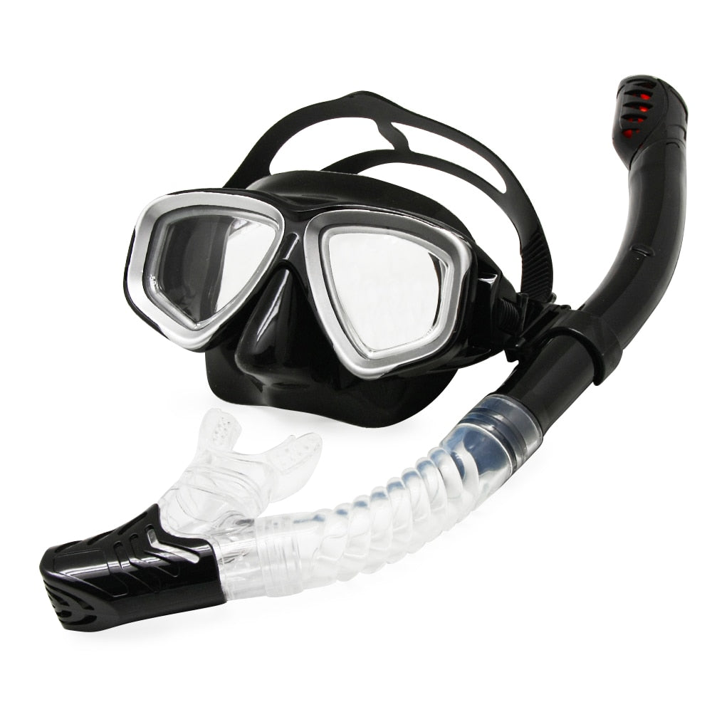 Enzodate Unisex Full Rim Polycarbonate Myopic Snorkel Goggles Goggles Enzodate