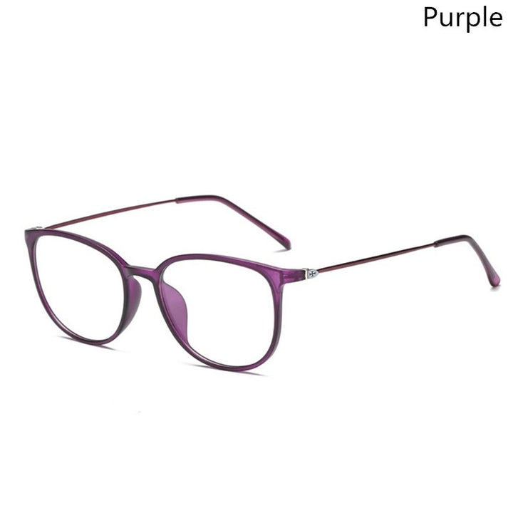 Kottdo Unissex Full Rim Square Polycarbonate Eyeglasses K872 Full Rim Kottdo purple