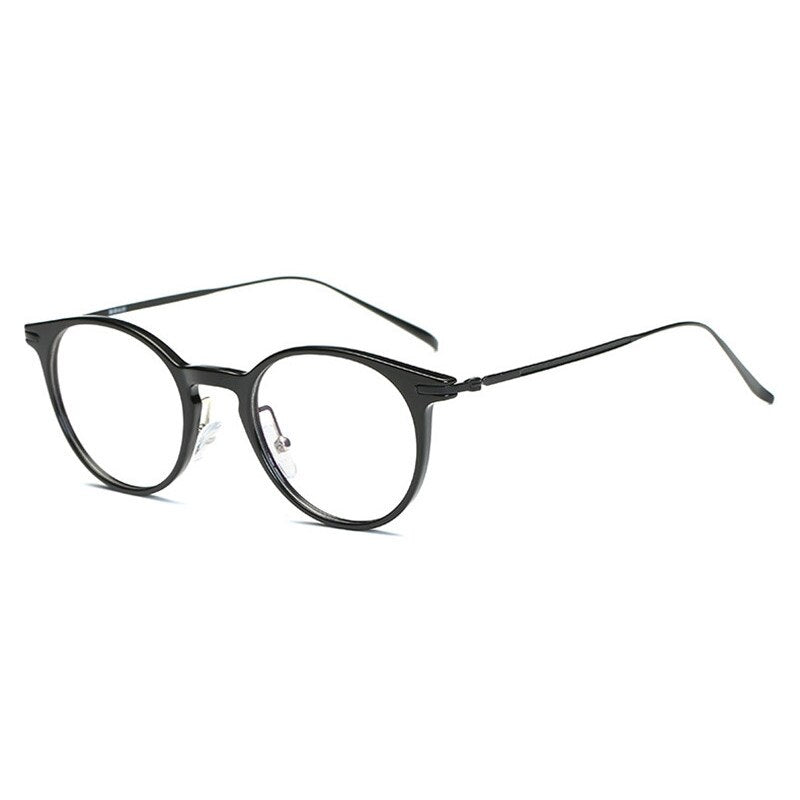 Handoer Unisex Full Rim Round Tr 90 Alloy Eyeglasses 6628 Full Rim Handoer