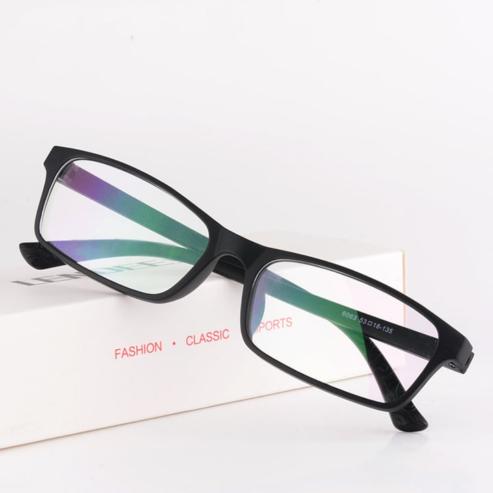 Yimaruili Unisex Full Rim TR 90 Resin Frame Customizable Lens Eyeglasses 6063 Full Rim Yimaruili Eyeglasses