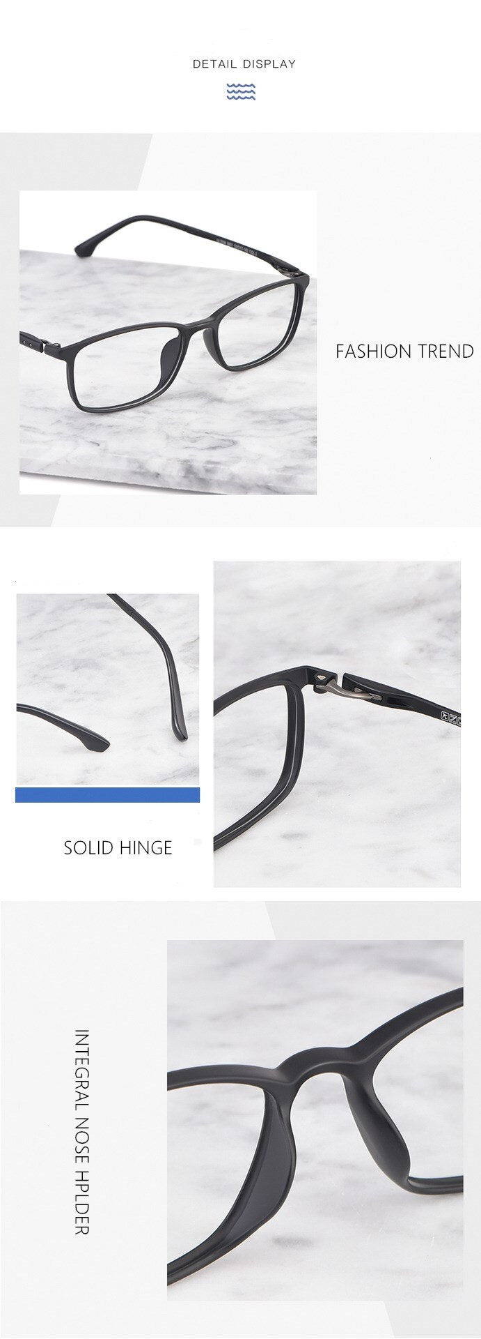 Yimaruili Unisex Full Rim Ultem Frame Eyeglasses 9801 Full Rim Yimaruili Eyeglasses