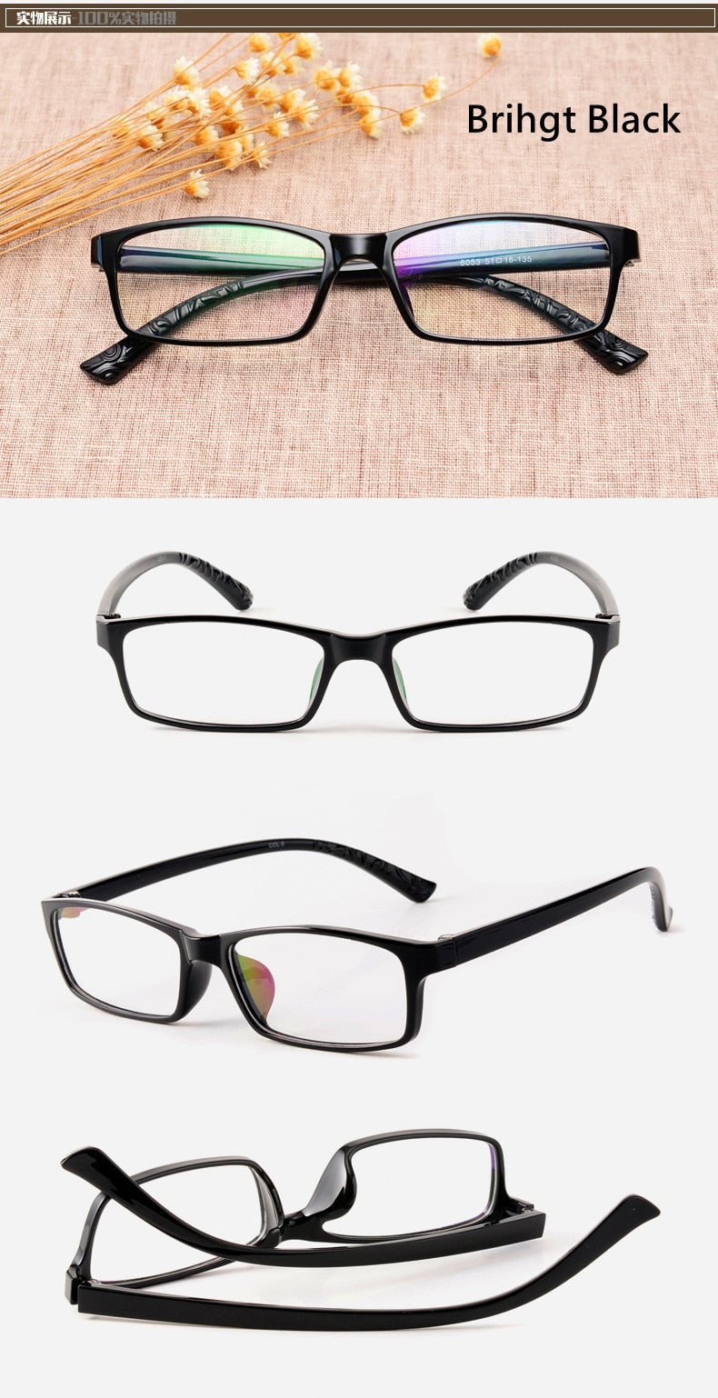 Yimaruili Unisex Full Rim TR 90 Resin Frame Customizable Lens Eyeglasses 6063 Full Rim Yimaruili Eyeglasses
