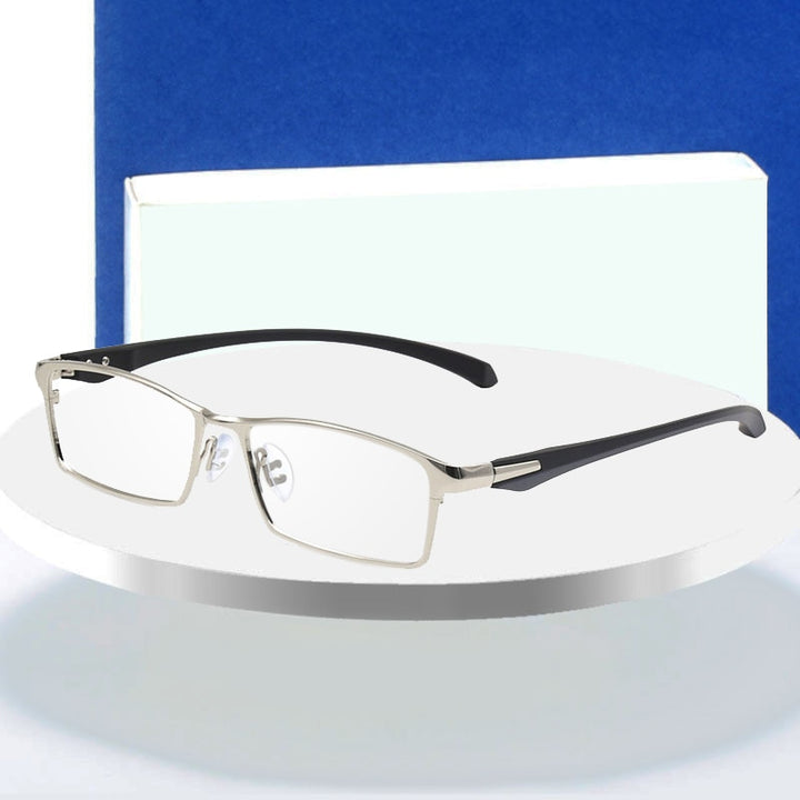 Hotochki Men's Full Rim IP Electronic Plated Alloy Metal Frame Eyeglasses Full Rim Hotochki