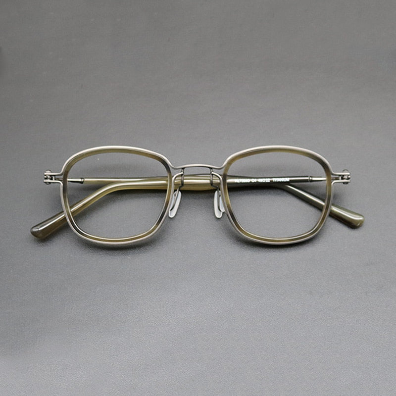 Gatenac Unisex Full Rim Round Titanium Acetate Frame Eyeglasses Gxyj667 Full Rim Gatenac 3