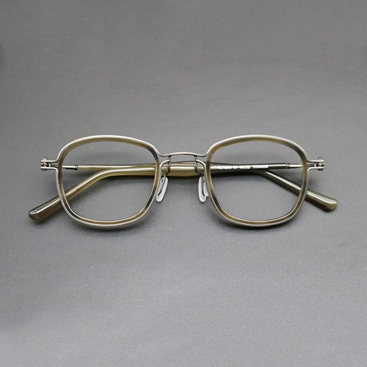 Gatenac Unisex Full Rim Round Titanium Acetate Frame Eyeglasses Gxyj667 Full Rim Gatenac 3