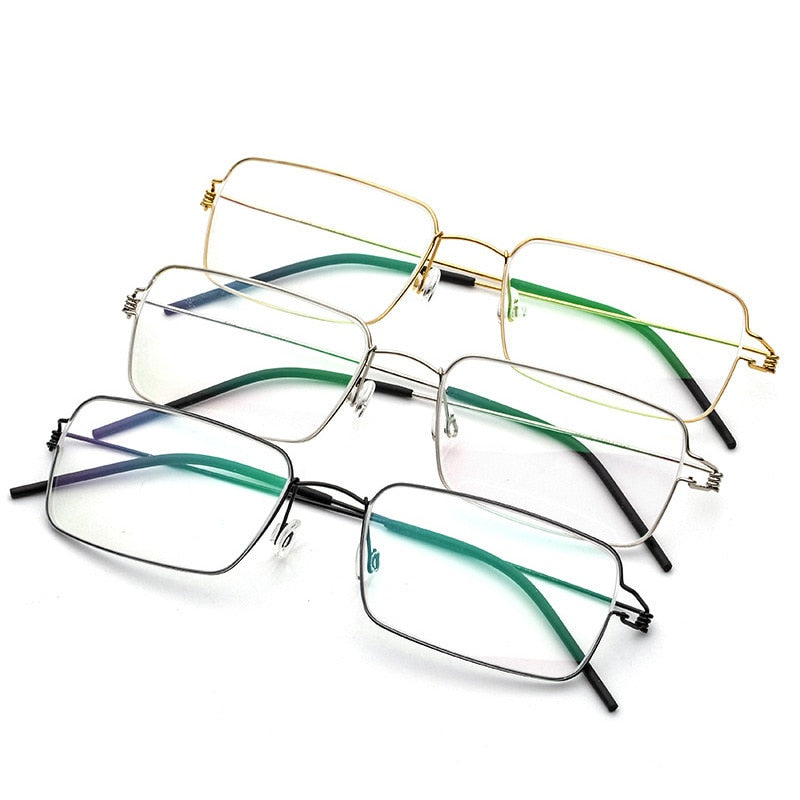 Yimaruili Unisex Full Rim Screwless Titanium Alloy Frame Eyeglasses 28606 Full Rim Yimaruili Eyeglasses