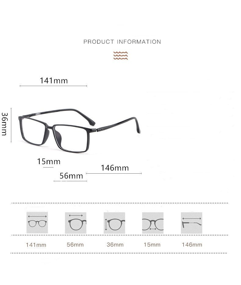 Yimaruili Men's Full Rim Steel Frame Eyeglasses 9810 Full Rim Yimaruili Eyeglasses