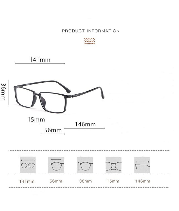 Yimaruili Men's Full Rim Steel Frame Eyeglasses 9810 Full Rim Yimaruili Eyeglasses