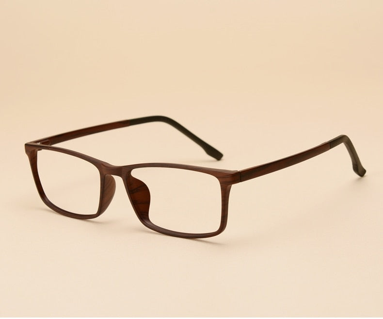 Yimaruili Unisex Full Rim Imitation Wood Grain Resin Frame Eyeglasses 98056 Full Rim Yimaruili Eyeglasses