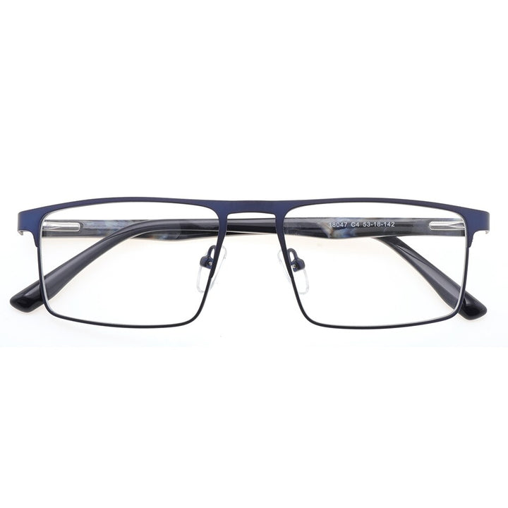 Laoyehui Men's Eyeglasses Square Alloy Reading Glasses 18407 Reading Glasses Laoyehui 0 Blue