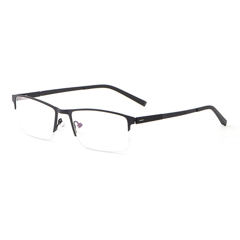Hotochki Unisex Semi Rim Square Alloy Frame Eyeglasses 8839 Semi Rim Hotochki black