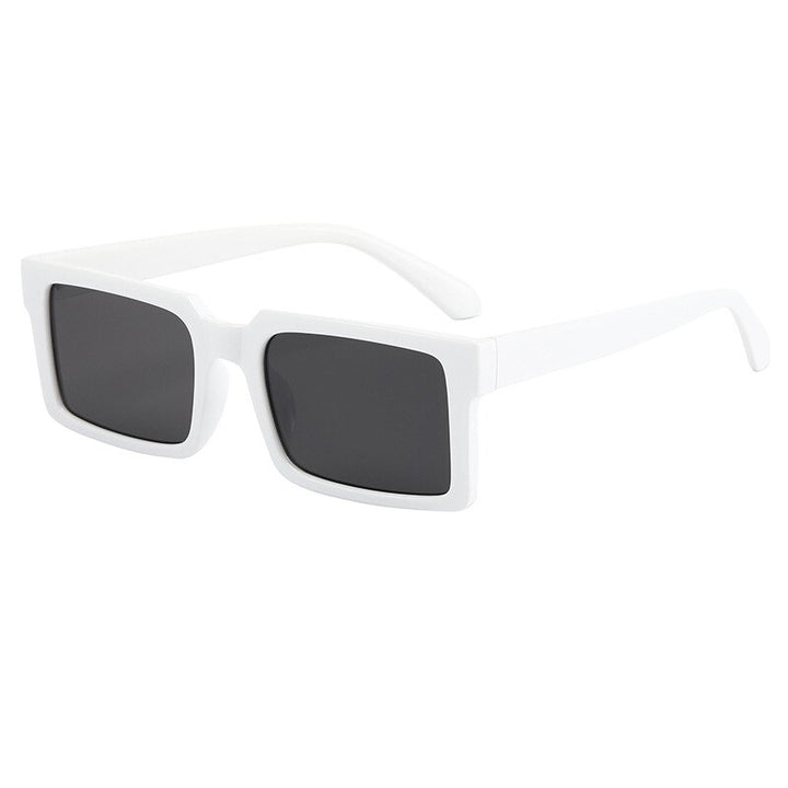 CCspace Women's Full Rim Square Resin Frame Sunglasses 49546 Sunglasses CCspace C6White-Gray